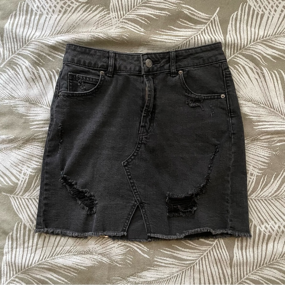 Wild Fable Distressed Jean Skirt